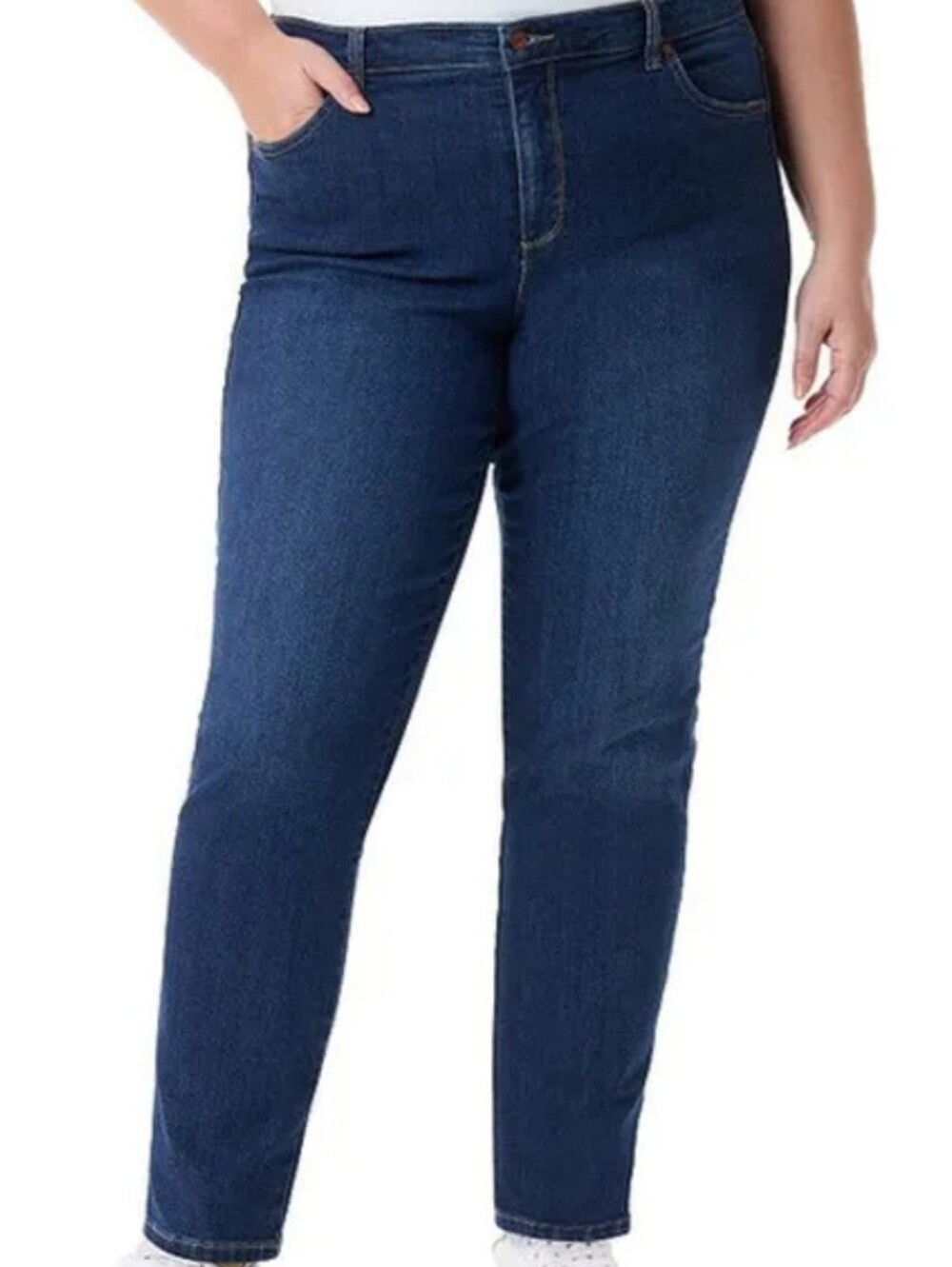 Gloria Vanderbilt Amanda Slimming Jeans in Dark Blue Denim Size 20W Short